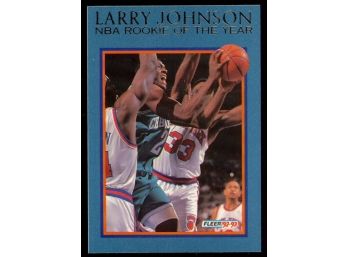 1992 Fleer Basketball Larry Johnson Rookie Of The Year #2 Charlotte Hornets