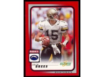2001 Score Football Drew Brees Rookie Card #272 San Diego Chargers RC HOF