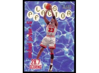 1998 Fleer Tradition Basketball Michael Jordan 'plus Factor' #142 Chicago Bulls HOF