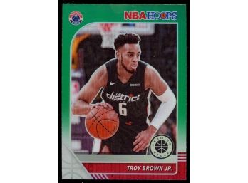 2019 NBA Hoops Premium Stock Troy Brown Jr Green Prizm #194 Washington Wizards