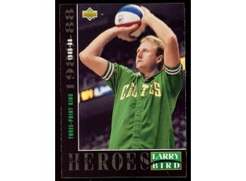 1993 Upper Deck Basketball Heroes Larry Bird 'three-point King' #24 Boston Celtics HOF