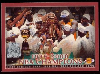 2000 Topps Tipoff Basketball 1999-2000 NBA Champions Los Angeles Lakers #140