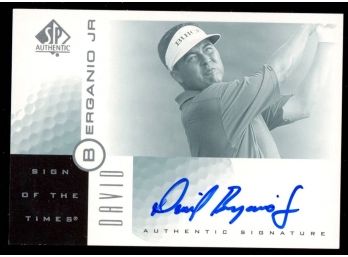 2001 Upper Deck SP Authentic Golf David Berganio Jr Sign Of The Times Rookie Autograph #DB