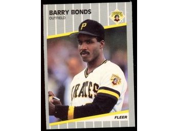 1989 Fleer Baseball Barry Bonds #202 Pittsburgh Pirates Legend