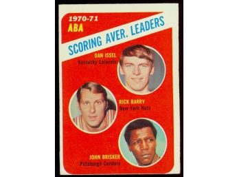 1971 Topps Basketball 1970-71 ABA Scoring Average Leaders Dan Issel/rick Barry/john Brisker #147 Vintage