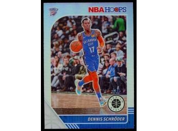 2019 NBA Hoops Premium Stock Dennis Schroder Silver Prizm #133 Oklahoma City Thunder
