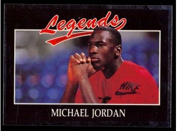 1991 Legends Magazine Michael Jordan Silver Border Insert #11 Chicago Bulls HOF