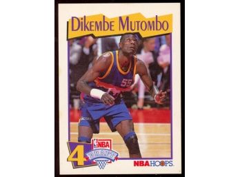 1991 NBA Hoops Dikembe Mutombo Rookie Card #48 Denver Nuggets RC HOF