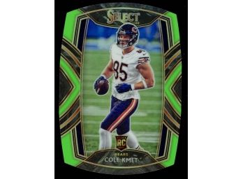 2020 Select Football Cole Kmet Lime Green Prizm Club Level Die-cut Rookie Card #274 Chicago Bears RC