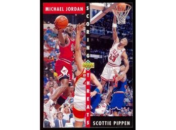 1992 Upper Deck Basketball Michael Jordan/scottie Pippen Scoring Threats #62 Chicago Bulls HOF