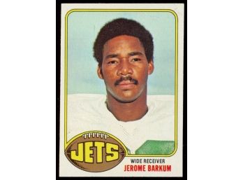 1976 Topps Football Jerome Barkum #63 New York Jets Vintage