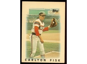 1986 Topps Mini Baseball Carlton Fisk #11 Chicago White Sox Vintage HOF