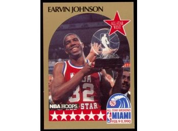 1990 NBA Hoops Magic Johnson All-star #18 Los Angeles Lakers HOF