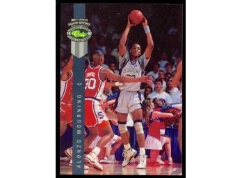 1992 Classic 4 Sport Alonzo Mourning Rookie Card #54 Charlotte Hornets RC HOF