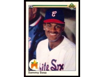 1990 Upper Deck Baseball Sammy Sosa Star Rookie Card #17 Chicago White Sox RC