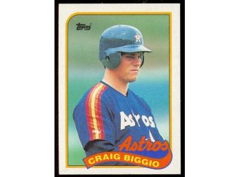 1989 Topps Baseball Craig Biggio Rookie Card #49 Houston Astros RC