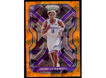 2020 Prizm Basketball Jahmi'us Ramsey Orange Cracked Ice Prizm Rookie Card #263 Sacramento Kings RC
