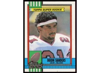 1990 Topps Football Deion Sanders Super Rookie #469 Atlanta Falcons RC HOF