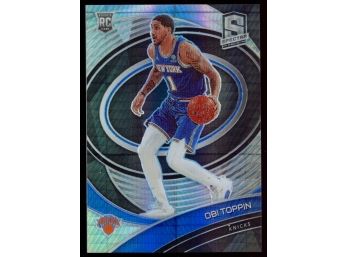 2020 Spectra Asia Tmall Basketball Obi Toppin Hyper Prizm Rookie Card #123 New York Knicks RC
