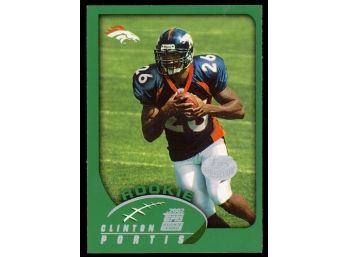 2002 Topps Football Clinton Portis Rookie Card #326 Denver Broncos RC
