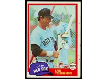 1981 Topps Baseball Carl Yastrzemski #110 Boston Red Sox Vintage HOF