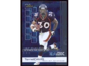2002 Topps Finest Football Terrell Davis #8 Denver Broncos