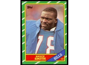 1986 Topps Football Bruce Smith Rookie Card #389 Buffalo Bills RC Vintage