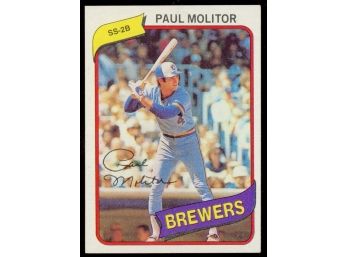 1980 Topps Baseball Paul Molitor #406 Milwaukee Brewers Vintage