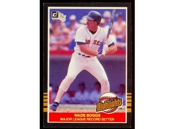 1985 Donruss Highlights Baseball Wade Boggs #49 Boston Red Sox HOF