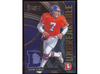 2020 Select Football John Elway 'unbreakable' Insert #u19 Denver Broncos HOF