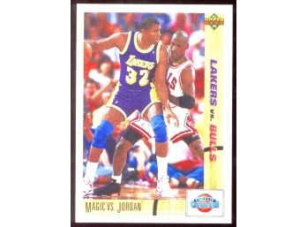 1991 Upper Deck Basketball Magic Vs Jordan #34 HOF