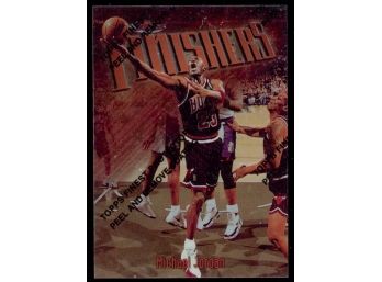 1997 Topps Finest Basketball Michael Jordan 'finishers' With Coating #39 Chicago Bulls HOF