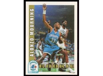 1992 NBA Hoops Alonzo Mourning Rookie Card #361 Charlotte Hornets RC HOF