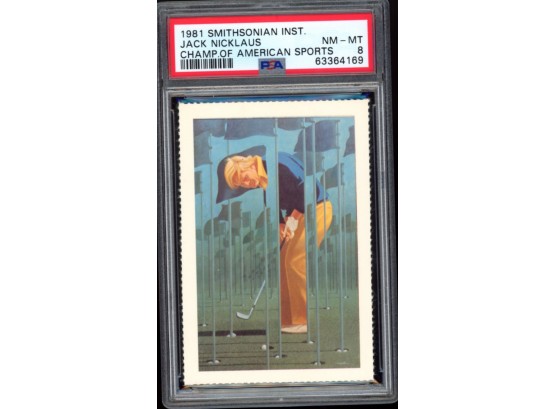1981 Smithsonian Institute Sports Illustrated Jack Nicklaus Champ Of American Sports PSA 8 HOF