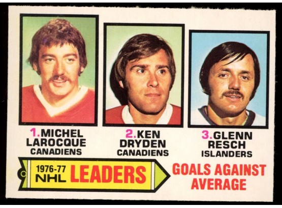 1977 O-pee-chee Hockey 1976-77 NHL Goals Against Average Leaders #6 Vintage