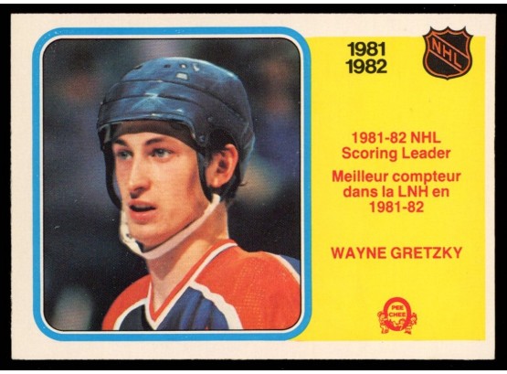 1982-83 O-Pee-Chee Wayne Gretzky Card #243 OPC Scoring Leader