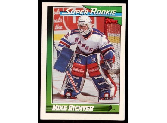 Mike Richter New York Rangers 1991 Topps Hockey Super Rookie RC Card #11
