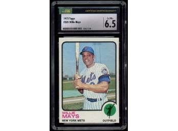 1973 Topps Baseball Willie Mays #305 Graded CSG 6.5 New York Mets Vintage HOF