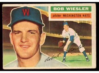 1956 Topps Baseball Bob Wiesler #327 Washington Nationals Vintage