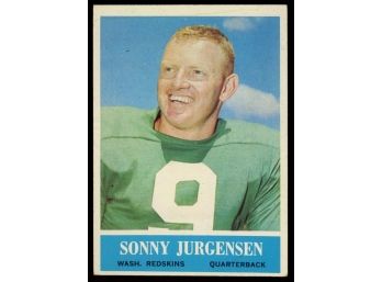 1964 Philadelphia Football Sonny Jurgensen #186 Washington Redskins Vintage