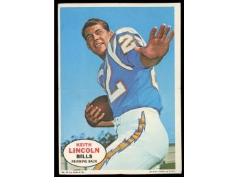 1968 Topps Football Keith Lincoln Pin-up #13 Buffalo Bills Vintage