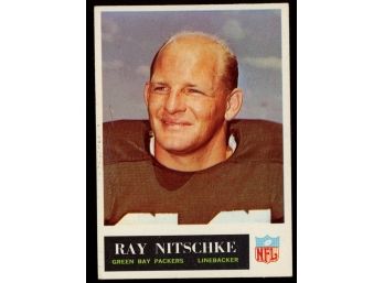 1965 Philadelphia Football Ray Nitschke #79 Green Bay Packers Vintage HOF