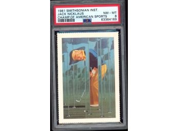 1981 Smithsonian Institute Sports Illustrated Jack Nicklaus Champ Of American Sports PSA 8 HOF