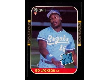 1987 Donruss Baseball Bo Jackson Rated Rookie Card #35 Kansas City Royals RC