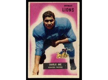 1955 Bowman Football Charlie And #59 Detroit Lions Vintage