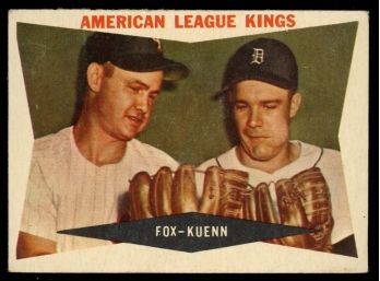 1960 Topps Baseball Nellie Fox & Harvey Kuenn 'american League Kings' #429 Vintage