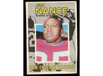 1971 Topps Pin-ups Jim Nance #15 New England Patriots Vintage