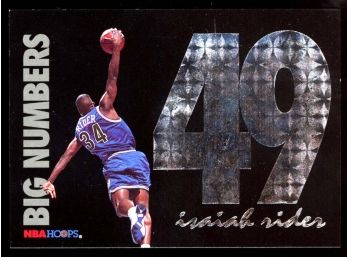 1994 NBA Hoops Isaiah Rider Big Numbers #BN10 Minnesota Timberwolves