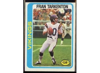 1978 Topps Football Fran Tarkenton #100 Minnesota Vikings Vintage HOF