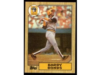 1987 Topps Baseball Barry Bonds Rookie Card #320 Pittsburgh Pirates RC